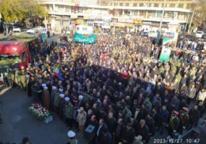 تشییع و تدفین مردمی و باشکوه شهید گمنام در مراغه