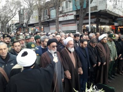 تشییع پیکر ابوالشهدا حضرت آیت الله ارومیان در مراغه