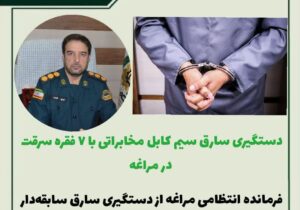 🔴دستگیری سارق سیم کابل مخابراتی با ۷ فقره سرقت در مراغه