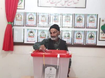 شرکت مرد ۹۰ساله مراغه ای در انتخابات