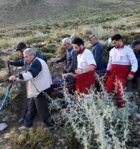 نجات کوهنورد با عارضه قلبی از قله کوه سهند در مراغه