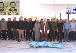 تشییع و خاک سپاری همسر و مادر شهید در مراغه