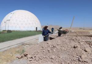 تداوم فعالیت های عمرانی به منظور ساماندهی  محوطه رصدخانه تاریخی مراغه