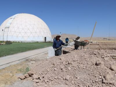 تداوم فعالیت های عمرانی به منظور ساماندهی  محوطه رصدخانه تاریخی مراغه