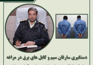 دستگیری سارقان سیم و کابل های برق در مراغه