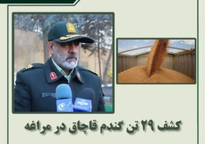 کشف ۲۹ تن گندم قاچاق در مراغه