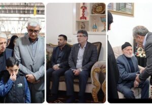 جمعی از مسئولان به عیددیدنی خانواده شهید رحمتی رفتند