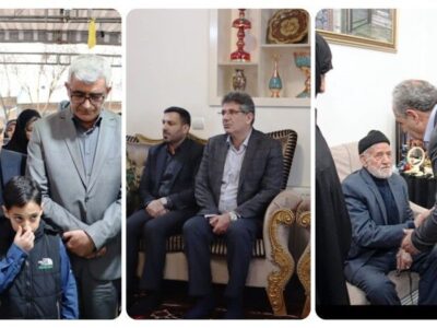 جمعی از مسئولان به عیددیدنی خانواده شهید رحمتی رفتند