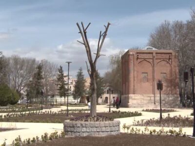 پایان محوطه سازی گنبد ۷۲۰ ساله غفاریه مراغه