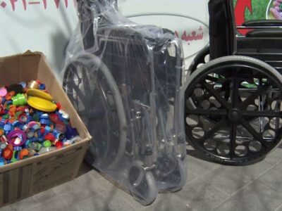 جمع‌آوری درب بطری برای خرید ویلچر در مراغه