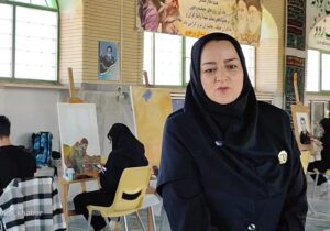 برگزاری ورکشاپ نقاشی و خوشنویسی با موضوع شهدای ورجوی در مراغه