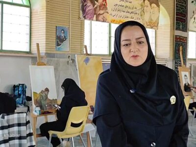 برگزاری ورکشاپ نقاشی و خوشنویسی با موضوع شهدای ورجوی در مراغه