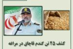 کشف ۲۵ تن گندم قاچاق در مراغه