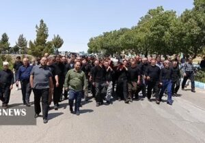 تشییع پیکر پدر شهید نادری در مراغه