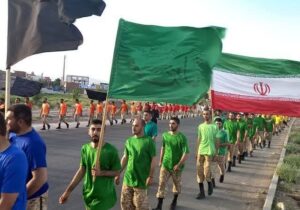 پیاده‌روی سربازان جامانده از زیارت اربعین در مراغه برگزار شد