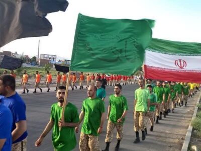 پیاده‌روی سربازان جامانده از زیارت اربعین در مراغه برگزار شد