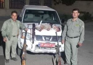 دستگیری شکارچیان متخلف در صوفی چای مراغه