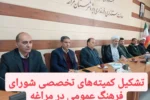 تشکیل کمیته‌های تخصصی شورای فرهنگ عمومی در مراغه