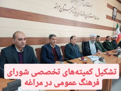 تشکیل کمیته‌های تخصصی شورای فرهنگ عمومی در مراغه