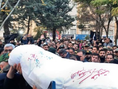 تشییع و تدفین باشکوه شهید گمنام در دانشگاه آزاد مراغه همزمان با سالروز شهادت حضرت زهرا (س)