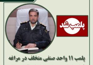 پلمب ۱۱ واحد صنفی متخلف در مراغه