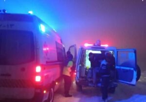 انتقال شبانه جوان مصدوم روستایی به بیمارستانی در مراغه