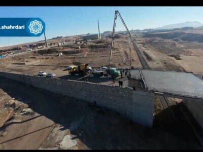 بتن‌ریزی عرشه پل فلزکاران انجام شد