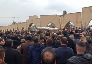 تشییع پیکر شهدای گروه ۱۱ توپخانه نزاجا در مراغه