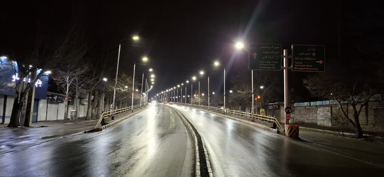 به‌روزرسانی روشنایی پل جهاد با نصب ۸۰ چراغ کم‌مصرف