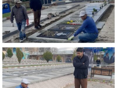 آغاز عملیات نصب سنگ مزار شهدای جنگ رمضان در مراغه همزمان با اربعین شهدا
