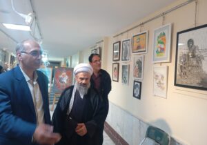 بازدید امام جمعه مراغه از نمایشگاه نقاشی «ایران من»