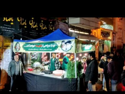 موکب هیئت رزمندگان اسلام مراغه به استقبال عاشقان میدان های دفاع از میهن رفت