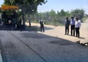 طنین ماشینآلات آسفالتریزی در مسیر ۱۶ اردیبهشت تا گلشنزهرا