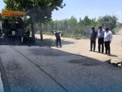 طنین ماشین‌آلات آسفالت‌ریزی در مسیر ۱۶ اردیبهشت تا گلشن‌زهرا